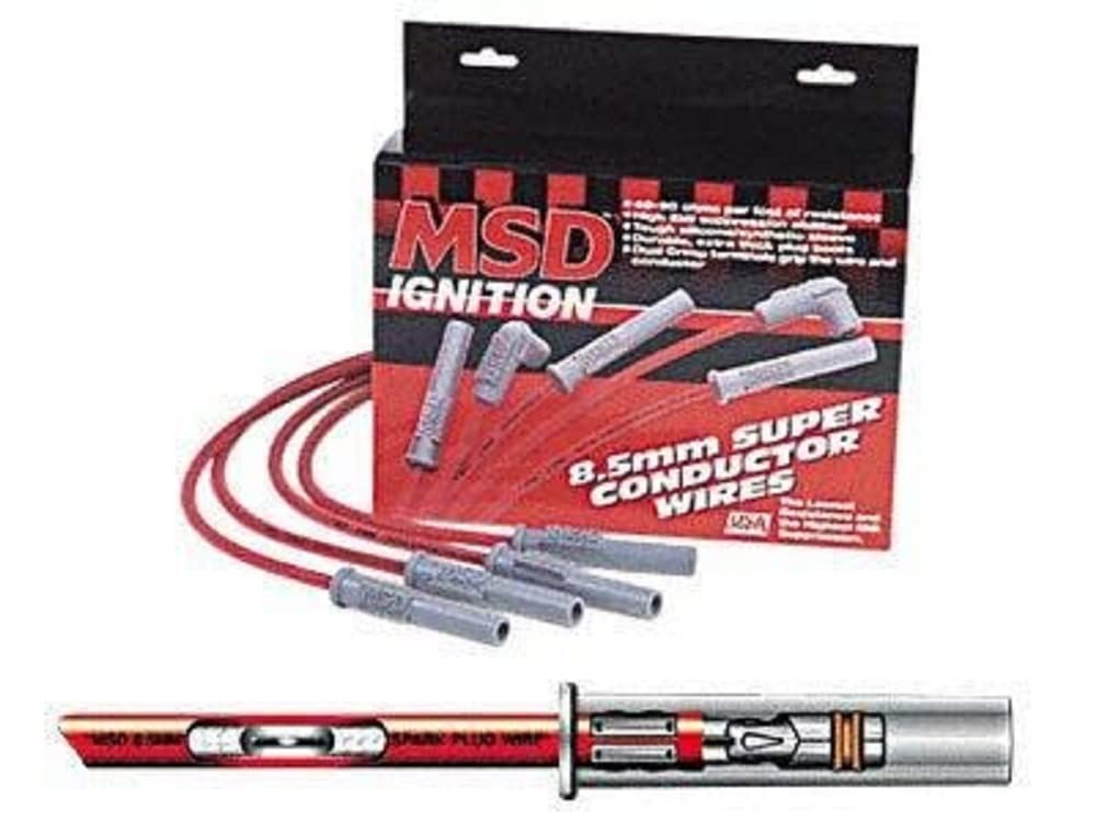 MSD 31223 Black 8.5mm Super Conductor Spark Plug Wire Set