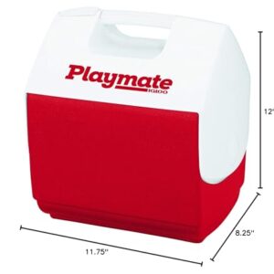 Igloo Red/White, Playmate Pal 7 Quart Personal Sized Cooler, 11.75 x 8.25 x 12-Inch, 7 Qt