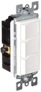 leviton 1755-w 15 amp, 120 volt, decora single-pole, ac combination switch, commercial grade, non-grounded, white, ea