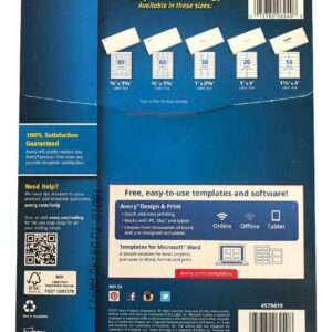 Avery Easy Peel White Address Labels for Laser Printers 6240, 1" x 2-5/8", Box of 4200