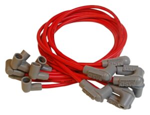 msd 31659 super conductor spark plug wire set,small block chevy, socket dist. cap