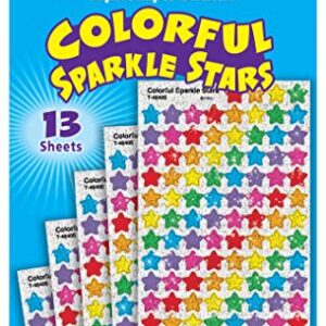 TREND enterprises, Inc. T-46910 Colorful Sparkle Stars superShapes Value Pack, 1300/Pack