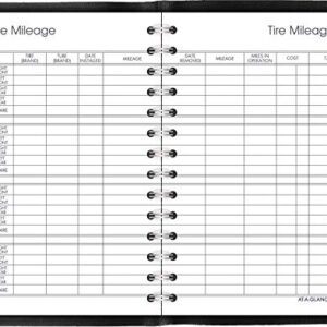 AT-A-GLANCE Auto Mileage Log Record Book, 3.75 x 6.12 Inches, Black (AAG8013505)