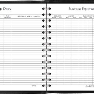 AT-A-GLANCE Auto Mileage Log Record Book, 3.75 x 6.12 Inches, Black (AAG8013505)