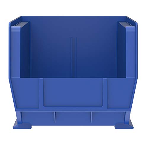 Akro-Mils 30240 AkroBins Plastic Hanging Stackable Storage Organizer Bin, 15-Inch x 8-Inch x 7-Inch, Blue, 12-Pack.