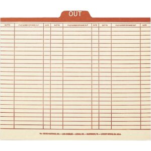 Smead Out Guide Printed Forma Style, 1/5-Cut Tab Center Position, Guide Height, Letter Size, Manila, 100 per Box (51910)