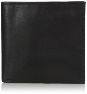 buxton men's emblem-leather cardex wallet, black, one size