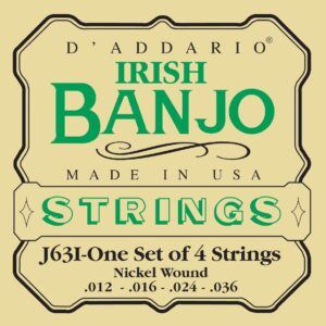 D'Addario J60+ 5-String Banjo Strings, Nickel, Light Plus, 9.5-20