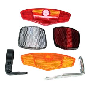 sunlite 4 piece bicycle reflector set with brackets