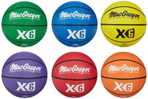 macgregor multicolor basketballs (set of 6) , official size (29.5")