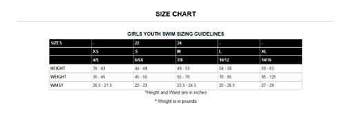 TYR Sport Girls' Solid Diamondback Swim Suit (Black, 24)