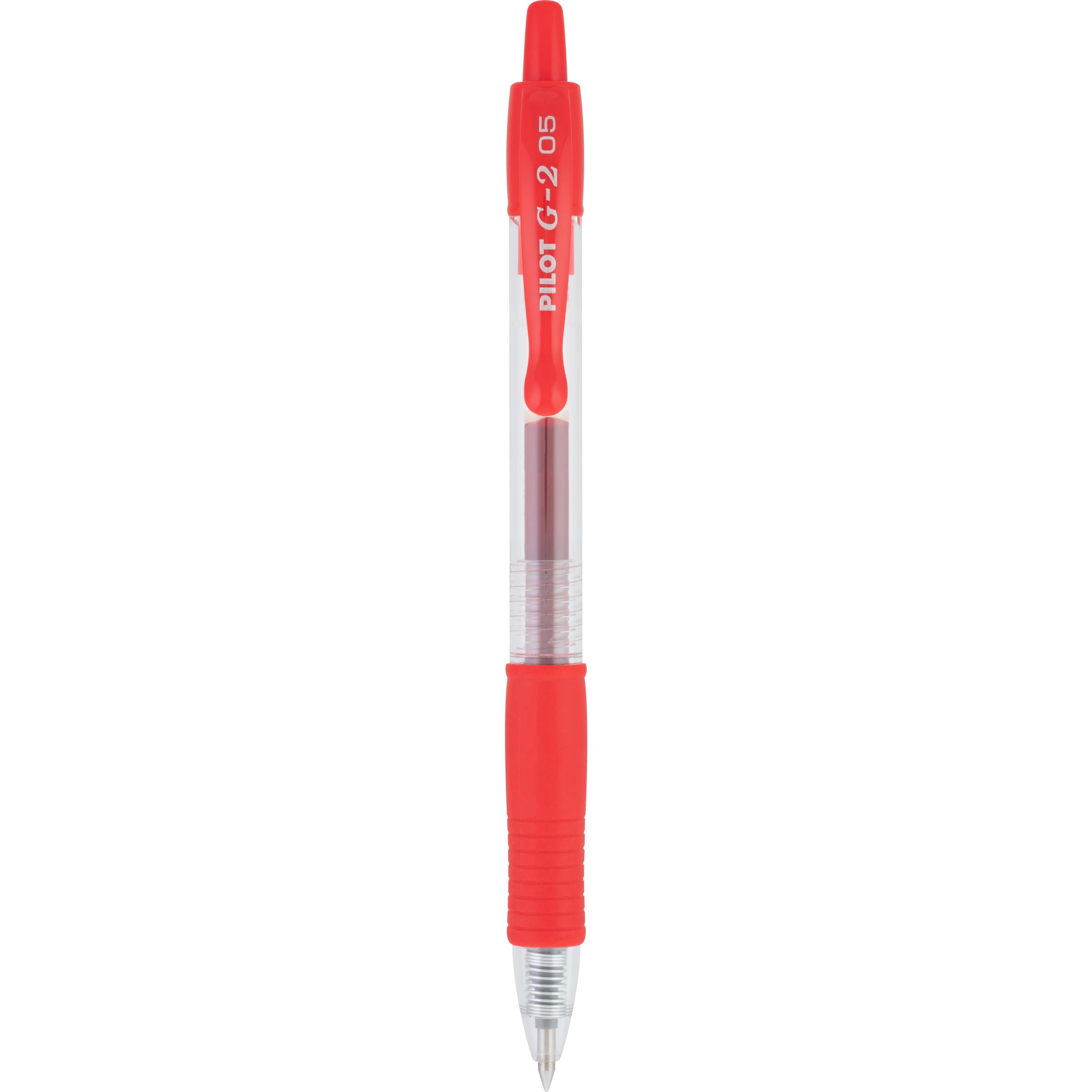 Pilot, G2 Premium Gel Roller Pens, Extra Fine Point 0.5 mm, Pack of 12, Red