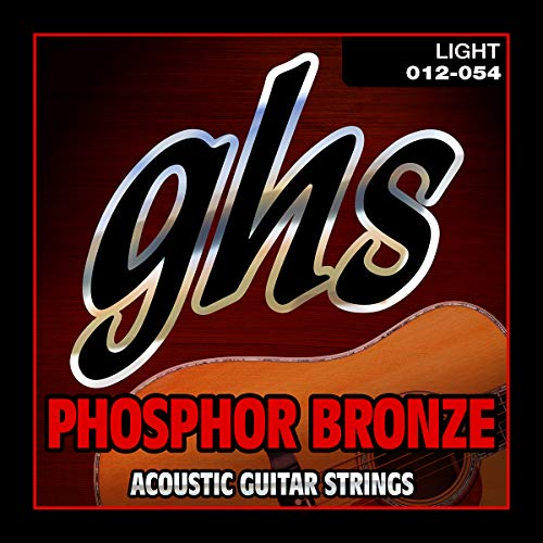 GHS Strings S325 Phosphor Bronze Acoustic Guitar Strings, Light (.012-.054)