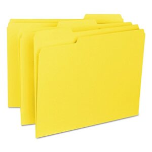 Smead Interior File Folder, 1/3-Cut Tab, Letter Size, Yellow, 100 per Box (10271)