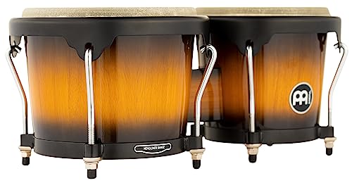 Meinl Percussion Bongos Hand Drum Set 6.75" and 8" with Hardwood Shells and Tuning Key — NOT Made in China — Headliner Series, 2-Year Warranty, Vintage Sunburst (HB100VSB)