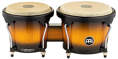 Meinl Percussion Bongos Hand Drum Set 6.75" and 8" with Hardwood Shells and Tuning Key — NOT Made in China — Headliner Series, 2-Year Warranty, Vintage Sunburst (HB100VSB)