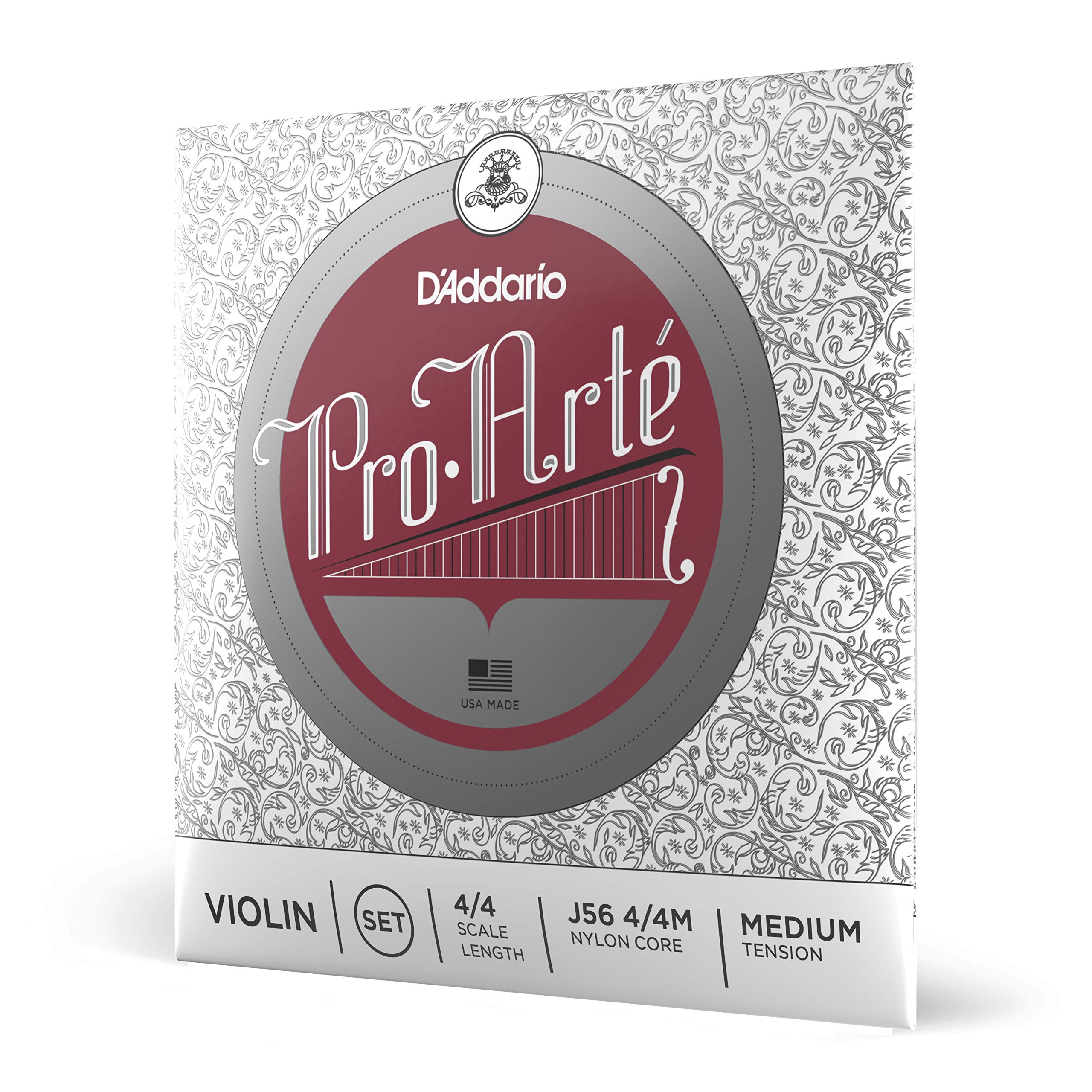 D'Addario J56 4/4M Pro-Arte Nylon violin Strings, Medium