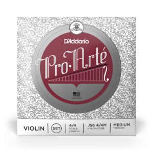 D'Addario J56 4/4M Pro-Arte Nylon violin Strings, Medium