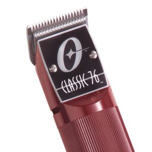 Oster Professional Hair Clippers, Classic 76 for Barbers and Hair Cutting with Detachable Blade, Burgundy