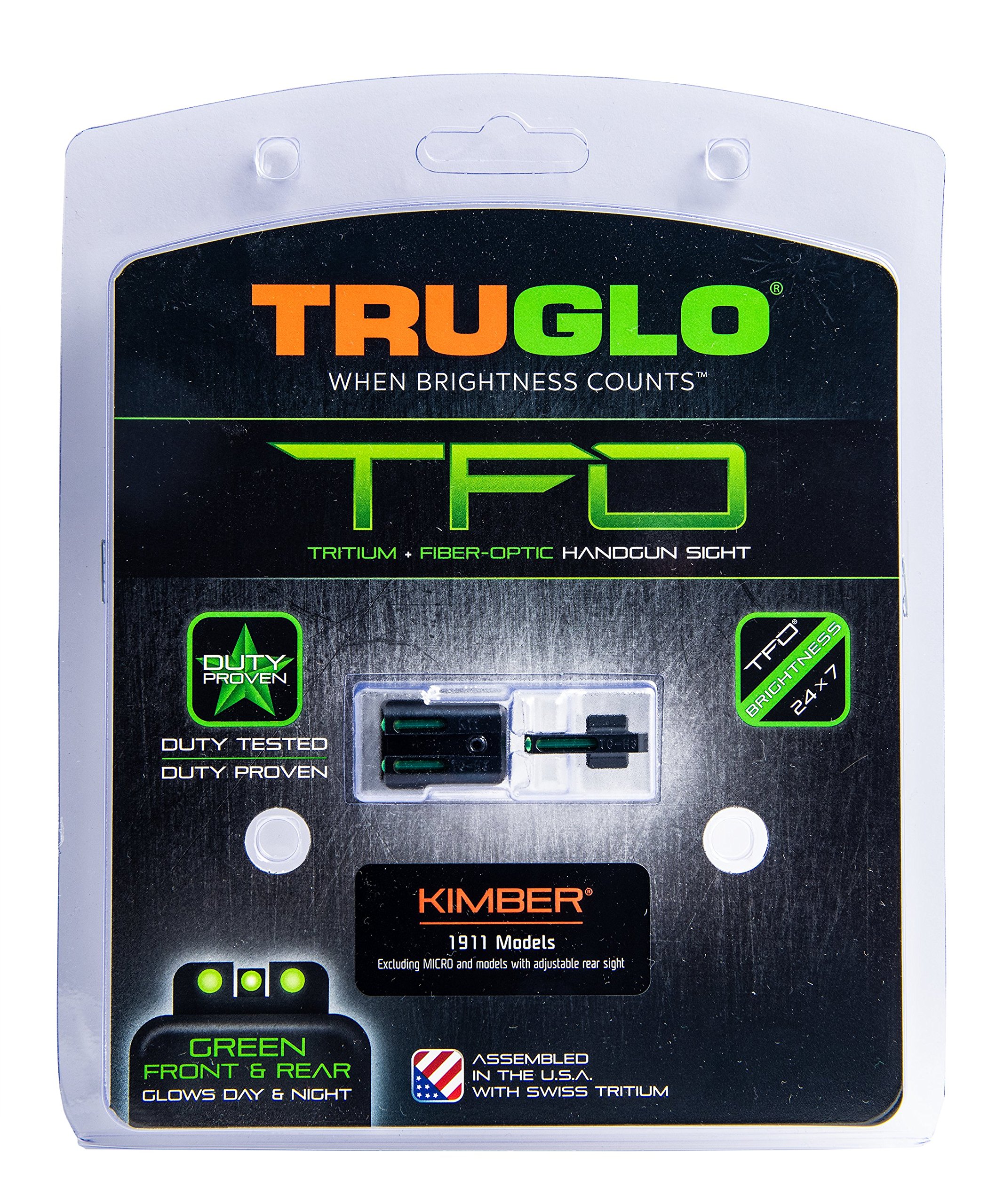 TRUGLO Brite-Site TFO Green Kimber Handgun Sights (TG131KT)