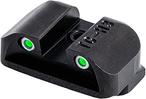 TruGlo Tritium Pro Glow in the Dark Compact Gun Hunting Glock Pistol Sight with Maximum Bright Sights for Glock Sidearm 17, 19, 22, 23, 24, 26, and 27