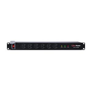 CyberPower CPS1215RMS Rackmount Surge Protector, 120V/15A, 12 Outlets, 15 ft Power Cord, 1U Rackmount