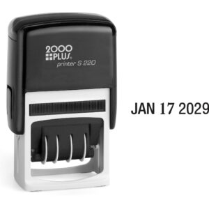 2000 PLUS 010129 Economy Dater, Self-Inking, Black