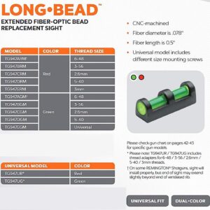 TRUGLO Long Bead Fiber Optic Sight 3mm Green