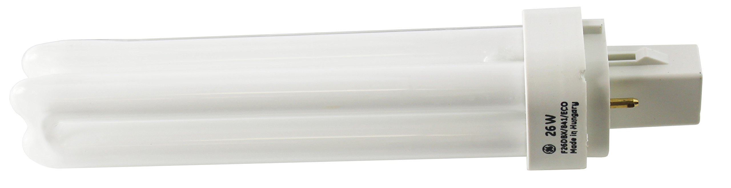 GE 97609 - F26DBX/841/ECO - 26 Watt Quad-Tube Compact Fluorescent Light Bulb, 2 Pin, 4100K