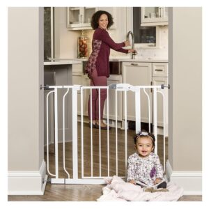 Regalo Easy Step Extra Wide Baby Gate, Includes 4-Inch and 4-Inch Extension Kits, 4 Pack of Pressure Mounts Kit and 4 Pack of Wall Mount Kit