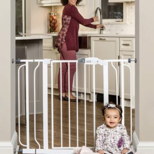 Regalo Easy Step Extra Wide Baby Gate, Includes 4-Inch and 4-Inch Extension Kits, 4 Pack of Pressure Mounts Kit and 4 Pack of Wall Mount Kit