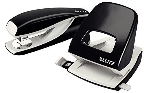 Leitz Hole Punch, 30 Sheets, Guide Bar with Format Markings, Metal, NeXXt Range, 50080095 - Black