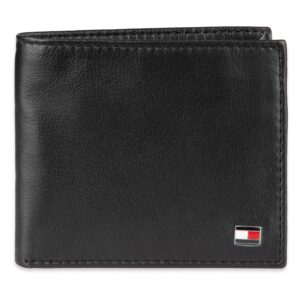 tommy hilfiger men's leather wallet- bifold with rfid technology