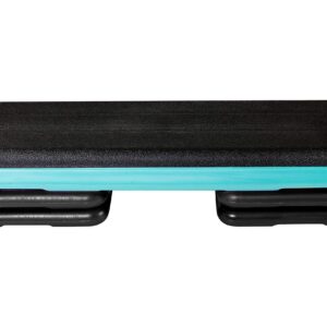 The Step (Made in USA) Original Aerobic Platform – Health Club Size – With Four Original Risers (Teal Platform with Black Risers), One Size