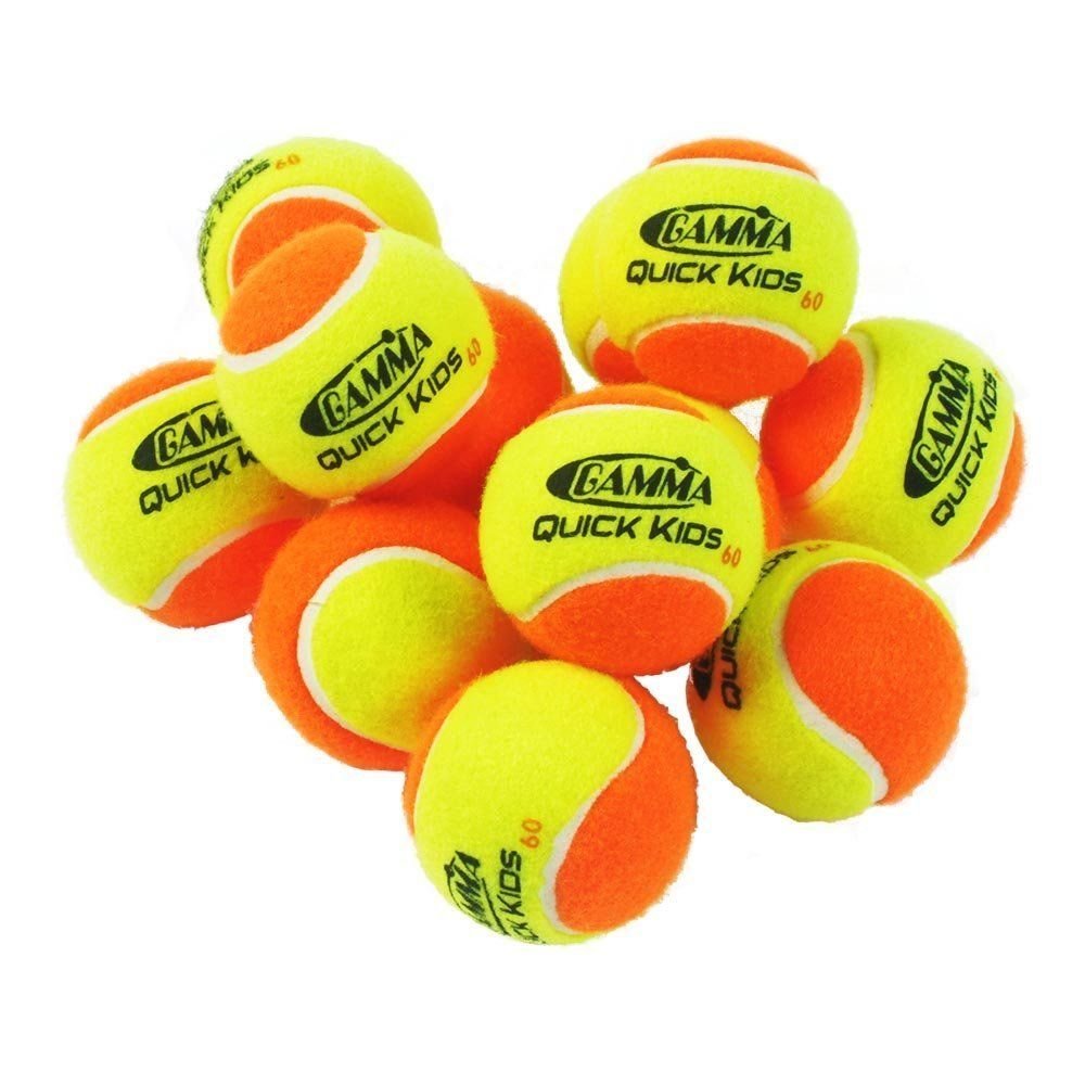 GAMMA Sports Kids Training (Transition) Balls, Yellow/Orange, Quick Kids 60, 12-Pack