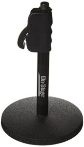 on-stage ds7200qrb quick-release adjustable desktop microphone stand