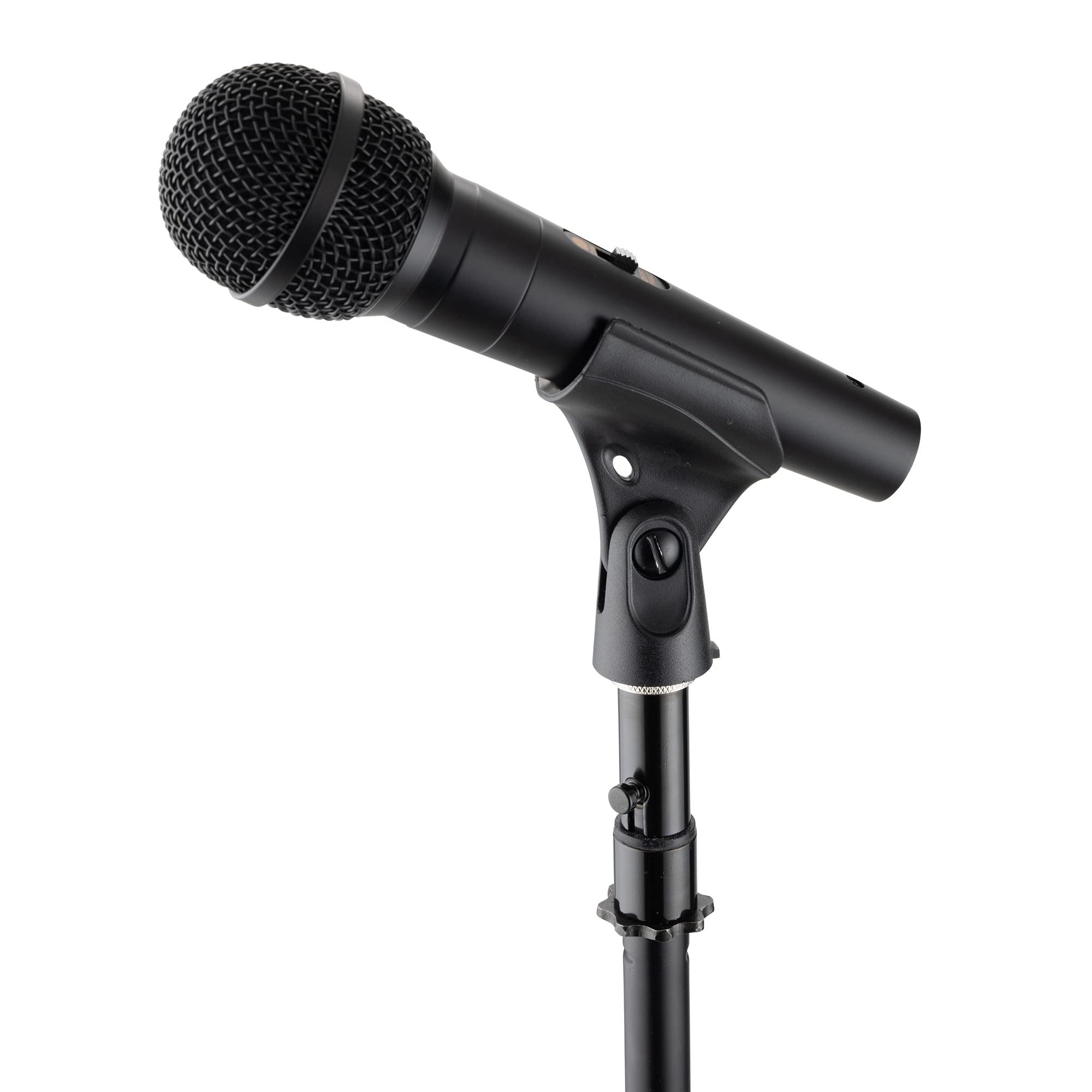 On-Stage QK-2B Quik-Release Mic Adapter (For Quick, Easy Microphone Interchange, Screwless Mount with Push-Button Release and Click-Together Connection, 5/8"-27 Threading, Shock Absorbent, Black.