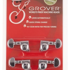 Grover 406C Rotomatic Mini 3 per Side Self Locking Machine Heads, Chrome