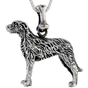 sterling silver irish wolfhound dog pendant ©