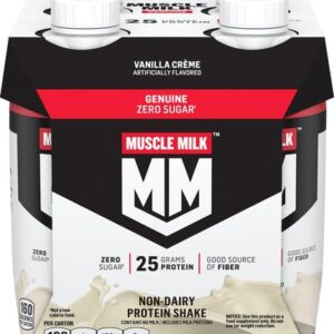 Muscle Milk Genuine Protein Shake, Vanilla Crème, 25g Protein, 11 Fl Oz (Pack of 4)