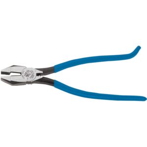 klein tools d2000-7cst diagonal cutters, slim head linesman pliers is spring loaded, heavy-duty ironworker pliers cut acsr, screws, and more