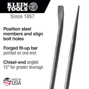 Klein Tools 3248 Round 7/8-Inch x 30-Inch Connecting Bar, Made in USA, Sleever Bar for Aligning, Prying and Chiseling