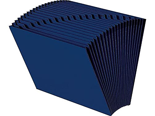 Smead Colored Expanding File, Alphabetic (A-Z), 21 Pockets, Letter Size, Navy Blue (70720)