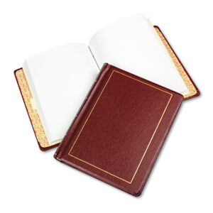 wilson jones minute book, binder only, letter size, 250 page capacity, imitation leather, red (w396-11)