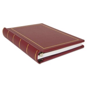 Wilson Jones Minute Book, Binder Only, Letter Size, 250 Page Capacity, Imitation Leather, Red (W396-11)