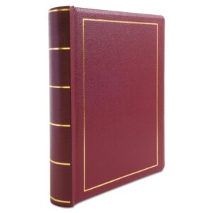 Wilson Jones Minute Book, Binder Only, Letter Size, 250 Page Capacity, Imitation Leather, Red (W396-11)