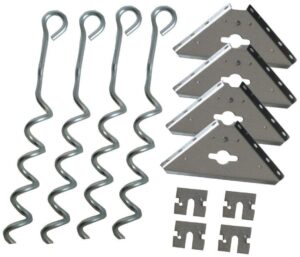 arrow shed ak600 earth anchor kit, steel-stainless