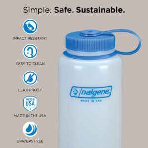 Nalgene HDPE Wide Mouth Water Bottle, Gray, 48 oz