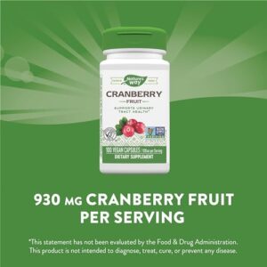 Nature's Way Premium Cranberry, Urinary Tract Health Support*, 100 Capsules