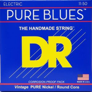 dr strings pure blues pure nickel wrap round core 11-50